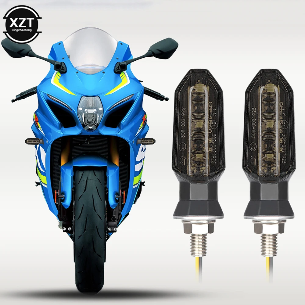 Mini luces LED de señal de giro para motocicleta, luz intermitente ámbar, lámpara de señal de giro, accesorio de lámpara indicadora de Moto, 8mm, 12V, 2 piezas