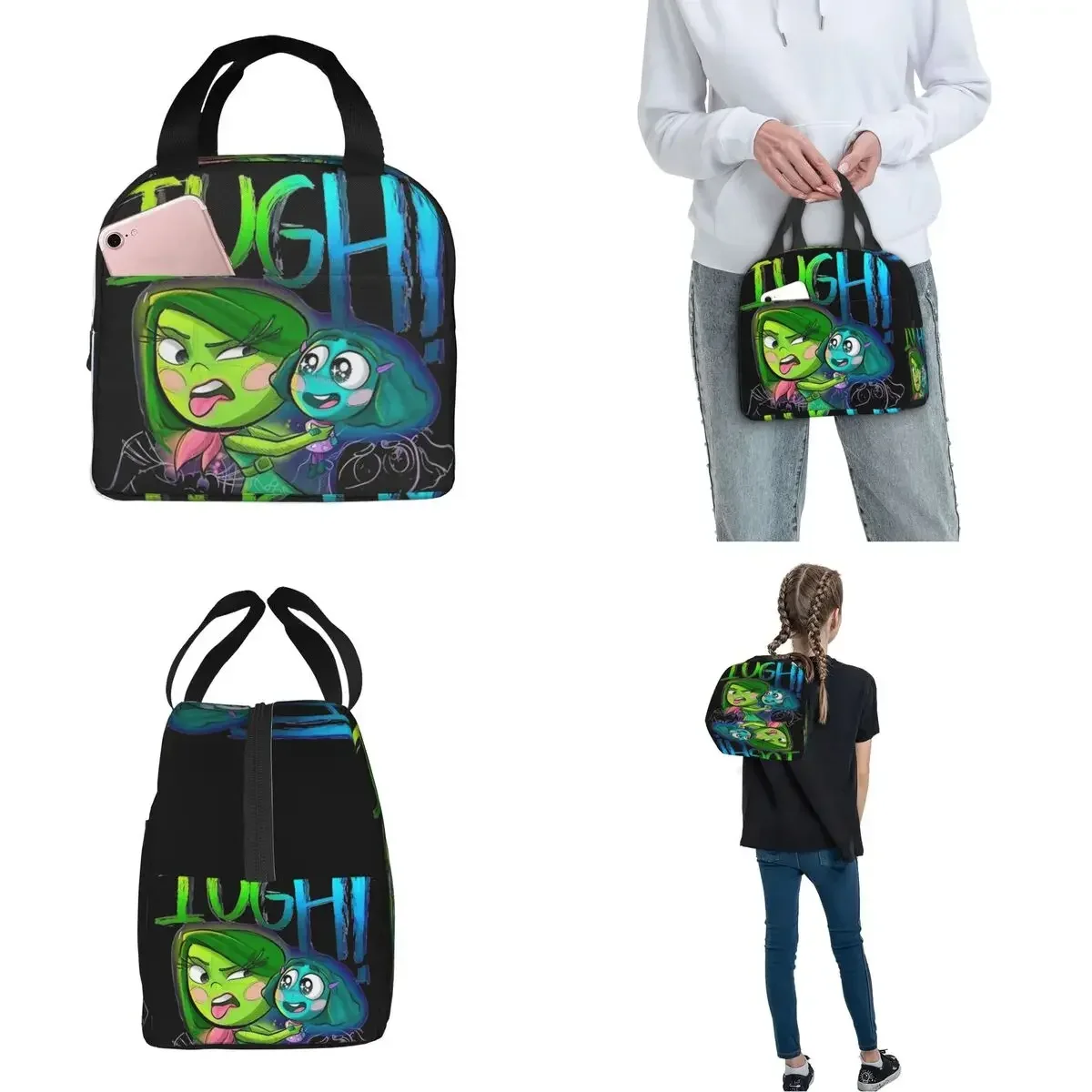 Inside Out Emotions Sadness Insulated Lunch Bag Thermal Bag Lunch Container Cartoon Leakproof Lunch Box Tote Men School Picnic