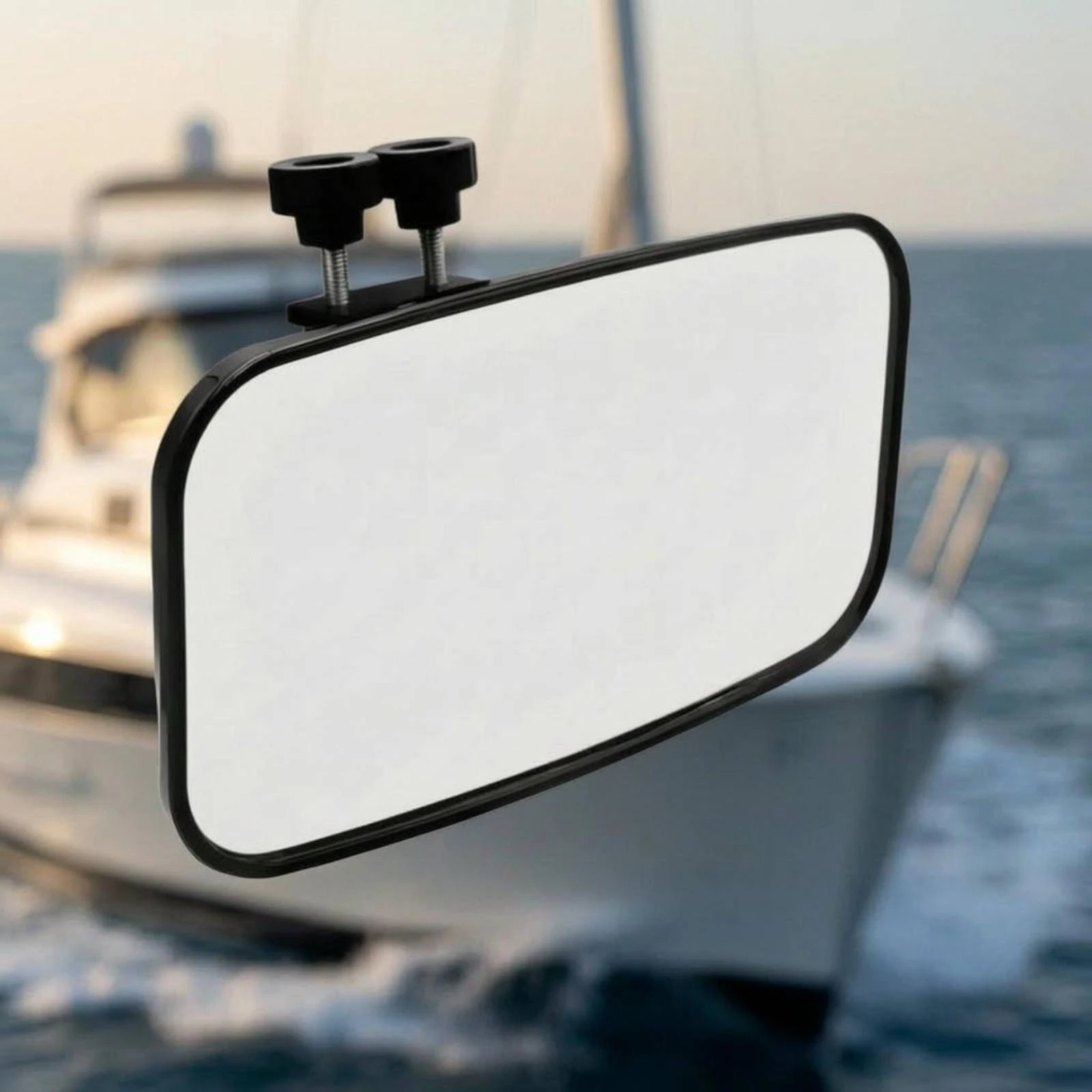 Miroir de bateau carré, facile à installer, rétroviseur central de grande taille avec bouton de dégagement rapide pour yacht