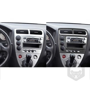 Carbon Fiber Central Radio CD Control Panel AC, decorative cover, interior accessories of the car, adhesive for Honda Civic SI 2001-2005 12 Main Sales Acetate Civic SI Panel - №6