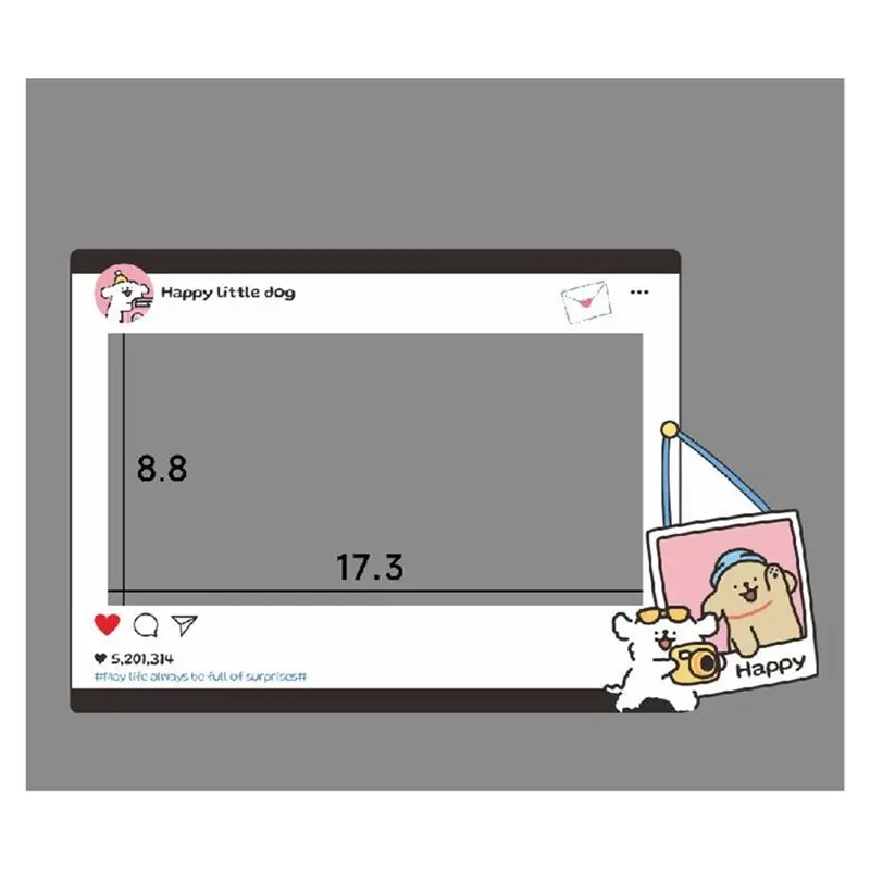 AB46-Cute Cartoon For Home Wall Repair& Room Decoration Puppy Switch Plate Covers Decorative Wall Socket Frame Sticker