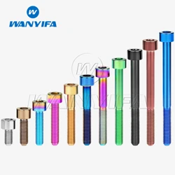 Wanyifa Titanium Bolt M5 x 10 12 16 18 20 23 25 30 35 40 45 50 55 60mm Allen Key Square Head Screw for Bicycle Stem Seatpost