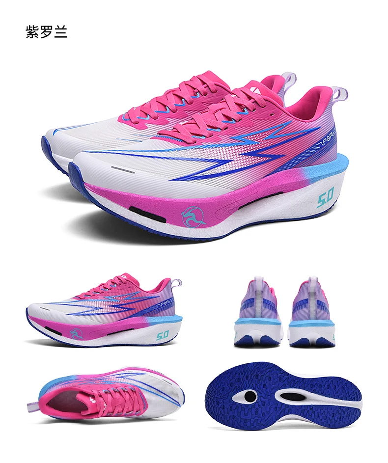 Laufschuhe mit Carbonplatte Spezial-Marathon-Schuhe für Herren Atmungsaktive Leichte Bequeme Rutschfeste Sneaker für Damen – Detail 34