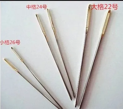 oneroom  10 pcs / lot #26 #24 #22 # 28 golden tail Needles for aida 9ct 11ct 14ct 18ct fabric cross stitch blunt embroider - Image 4