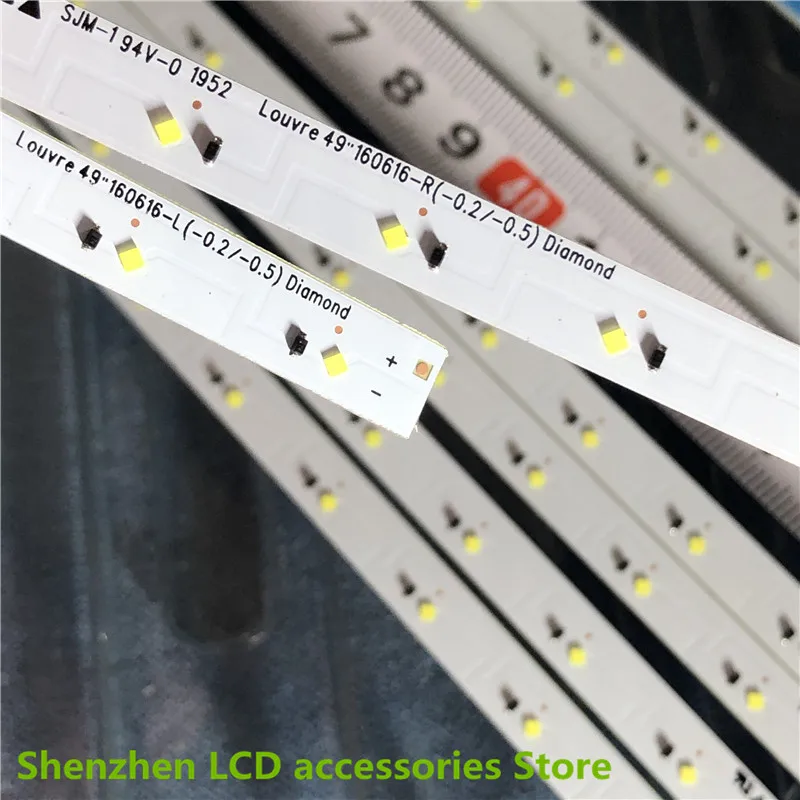 LED قطاع ل اللوفر 49 "UN49K5300 UE49K5100 UA49K5300 BN95-03721A BN96-39731A 31LED 514 مللي متر يسار + يمين