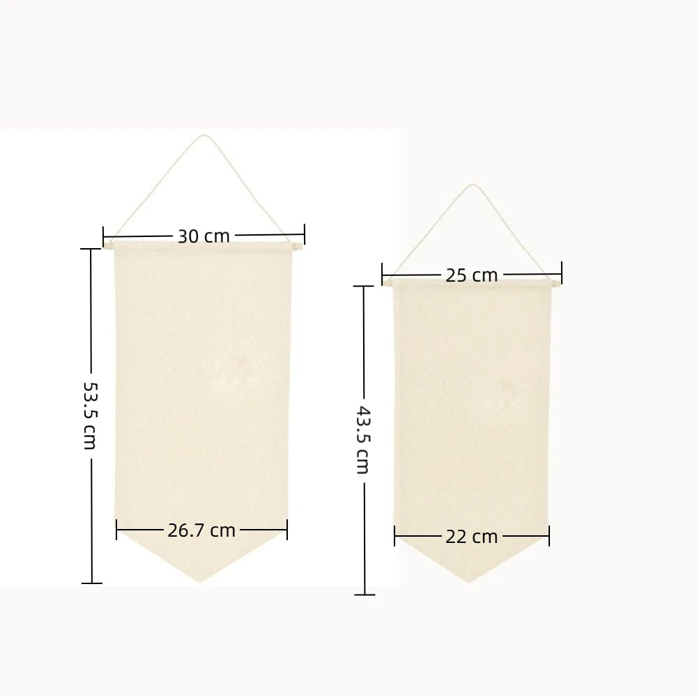 Nordic Hanging Pin Display Pennant Blank Plain Brooch Display Banner Enamel Pin Lapel Badge Canvas Wall Pennant Room Decor