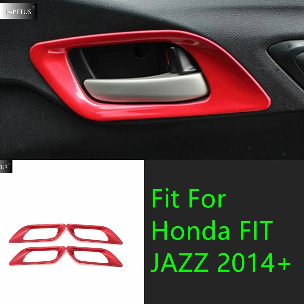 

Car Inner Door Handle Bowl Frame Decor Cover Trim For Honda FIT JAZZ 2014 2015 2016 2017 2018 2019 2020 ABS Interior Accessories