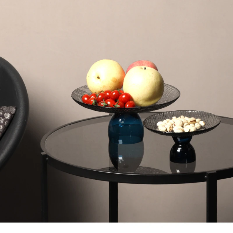 Creative Luxury Multi-layer Glass Fruit Tray Home Living Room Dining Table Coffee Table Dried Fruit Tray Snack Tray