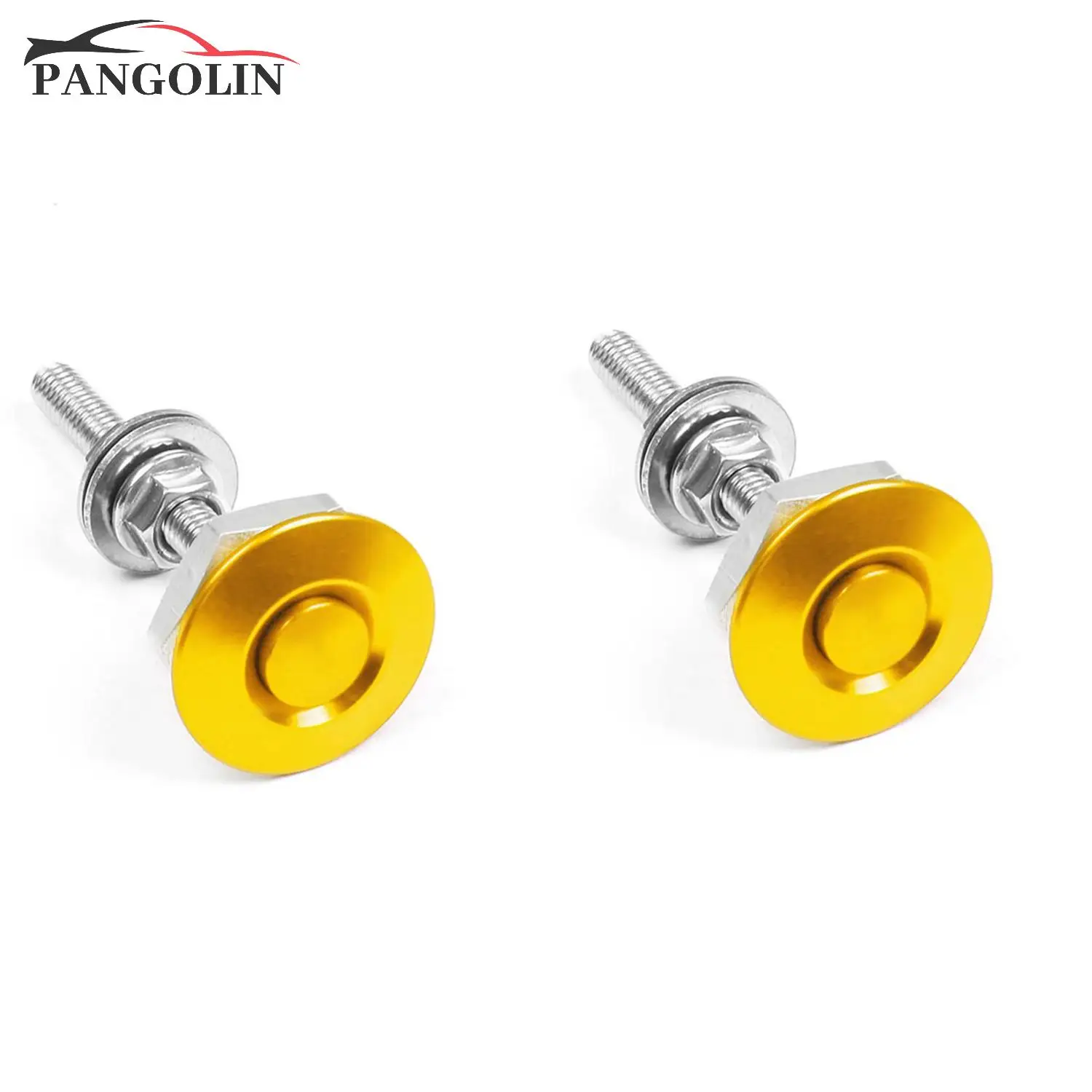 

Quick Release Fasteners Set For Car Hood And Trunk Security Gold Anodized Aluminum Latches For Enhanced Driving Safety