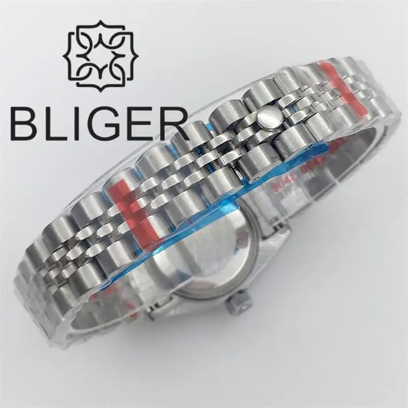BLIGER 26mm Women\'s Watch NH05A Mother of Pearl MOP Gold Plate Sapphire Crystal Fit Lady\'s Birthday Gift