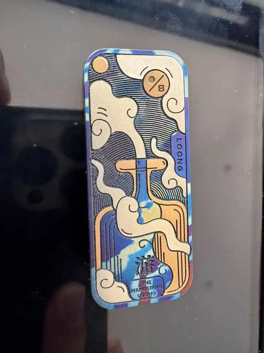 中古 EDC Lee Studio x OneBean チタンホースドラゴンフラワードラゴンストレス解消おもちゃ