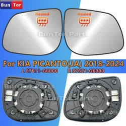 For KIA Picanto/Morning(JA) 2018 2019 2020 2021 2022 2023 2024 LH&RH Heated Rearview Mirror Glass#G6000/Car Side Wing Mirror