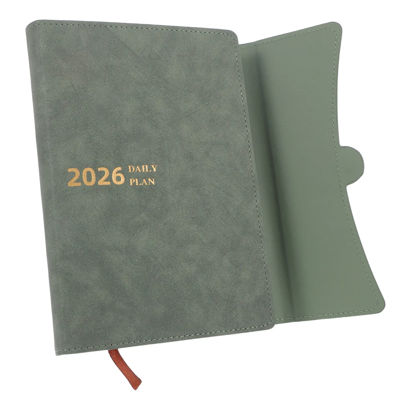 A5 Daily Weekly Monthly Planner PU Cover Journal with Monthly Index Bookmarks Portable Compact Design for Work School Personal