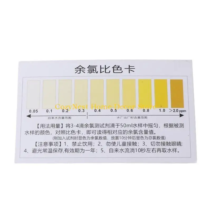92MF Test Liquid with Test Card Detect the Filtered Water of Water Purifier