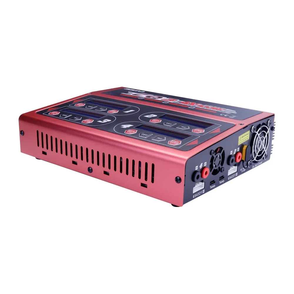 EV-PEAK CQ3 100Wx4 10A 1-6S BALANCE Charger พร้อมอะแดปเตอร์ JST_XH สําหรับ LiPo LiFe NiMH NiCd แบตเตอรี่