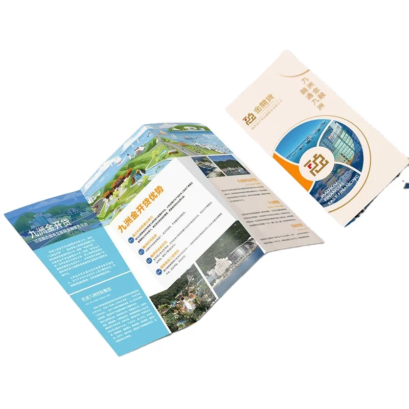 Livro de instruções personalizado, folheto Informações sobre o produto e informações Panfleto-Fold Brochure Printing