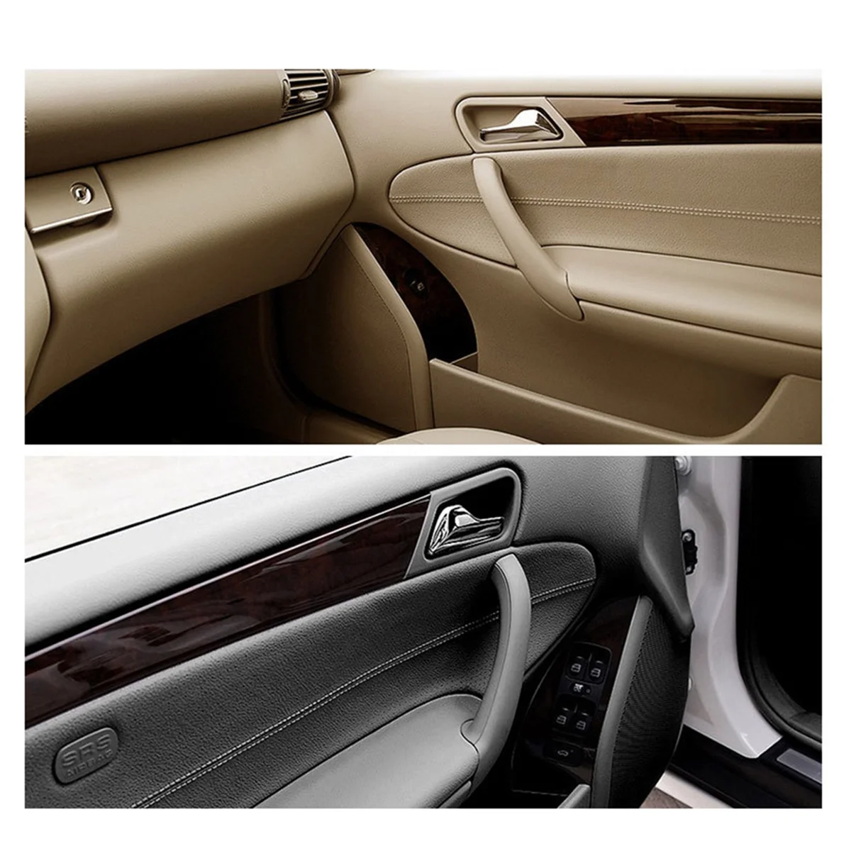 مقبض سحب الباب 203 810 1651 1434 لسيارة Mercedes-Benz W203 C-Class 2000-2007 رمادي أمامي يمين -T45C