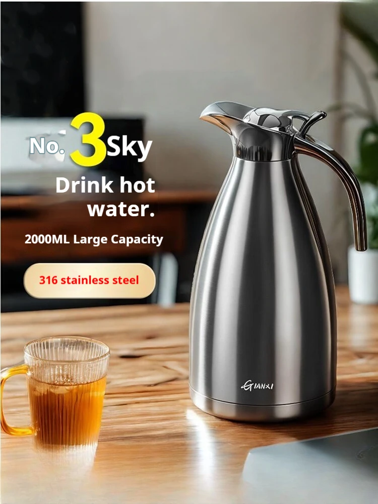 

Gianxi Insulated Pot Household 316 Stainless Steel Warm Water Bottle Large Capacity Hot Water Bottle Premium Warm Water Bottle