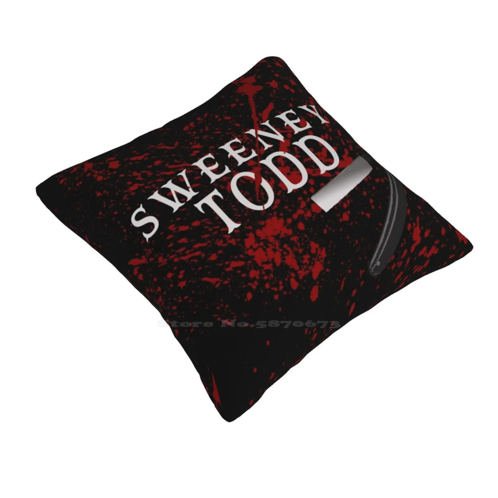 Sweeney Todd Soft Comfortable Pillowcase Tim Burton Sweeney Todd Musical Bloody Demon Barber