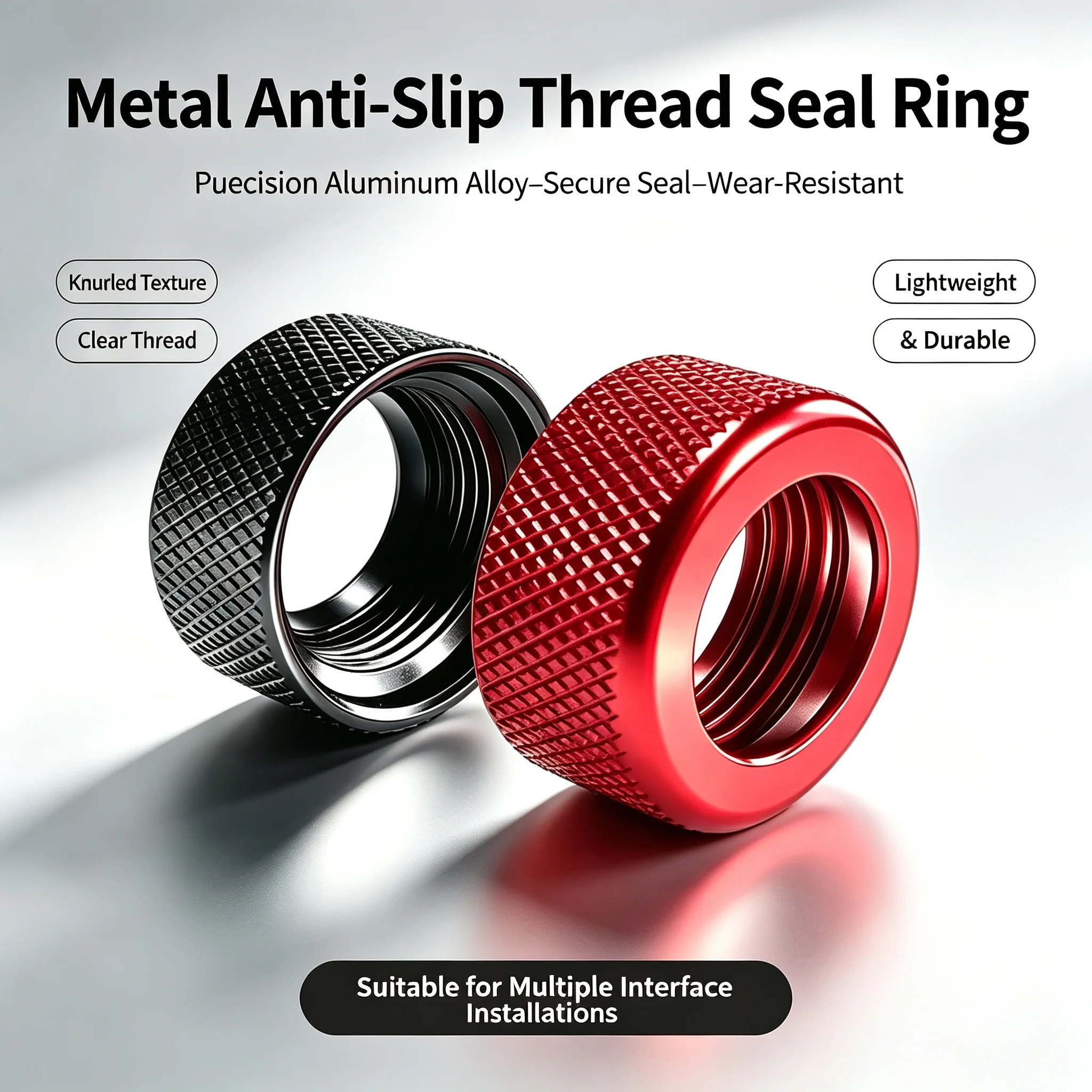Écrou de réglage en métal à tête sphérique de 17 mm, écrou de serrage universel en aluminium pour support de téléphone portable