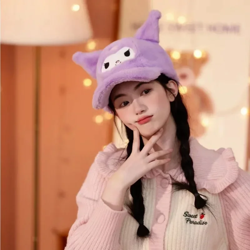 

Sanrio Cinnamoroll Anime Kawaii Lovely Warm Baseball Cap My Melody Cute Pochacco Kuromi Sun Protection Hat Students Gifts Toys