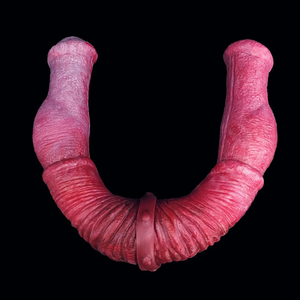 LUUK Super Long Anal Plug 18.8'' Horse Dildo Double Head Animal Penis Two Big Knot Clitoris Stimulate Sex Toys For Women Lesbian_voghion.com