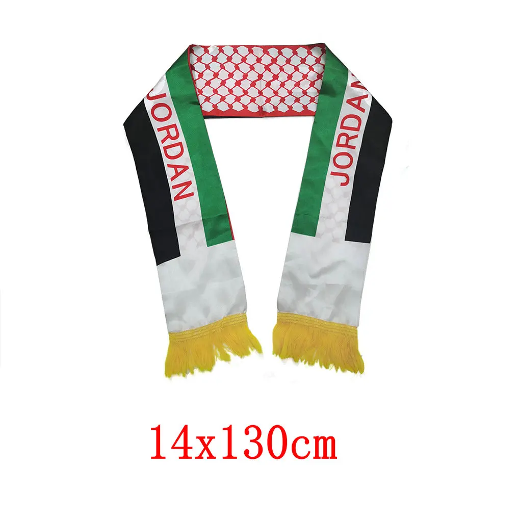 Custom Scarf flag 14x130cm  Football Club Sport Fan Scarves Neckerchief Double side printed Satin Scarf