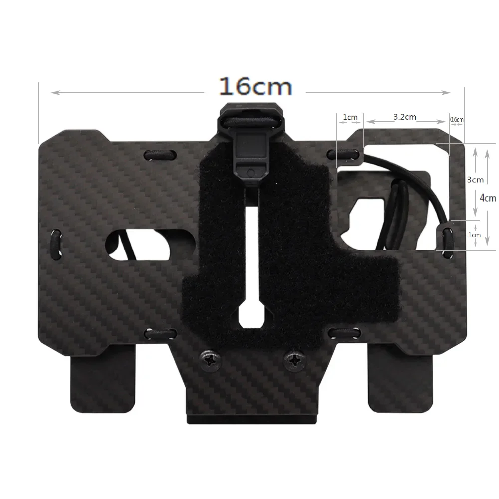 New Carbon Fiber Tactical MOLLE Folding Navigation Board Hunting Airsoft Vest Mobile Phone Holder Mount For Screen Size 4.7\'-6.7