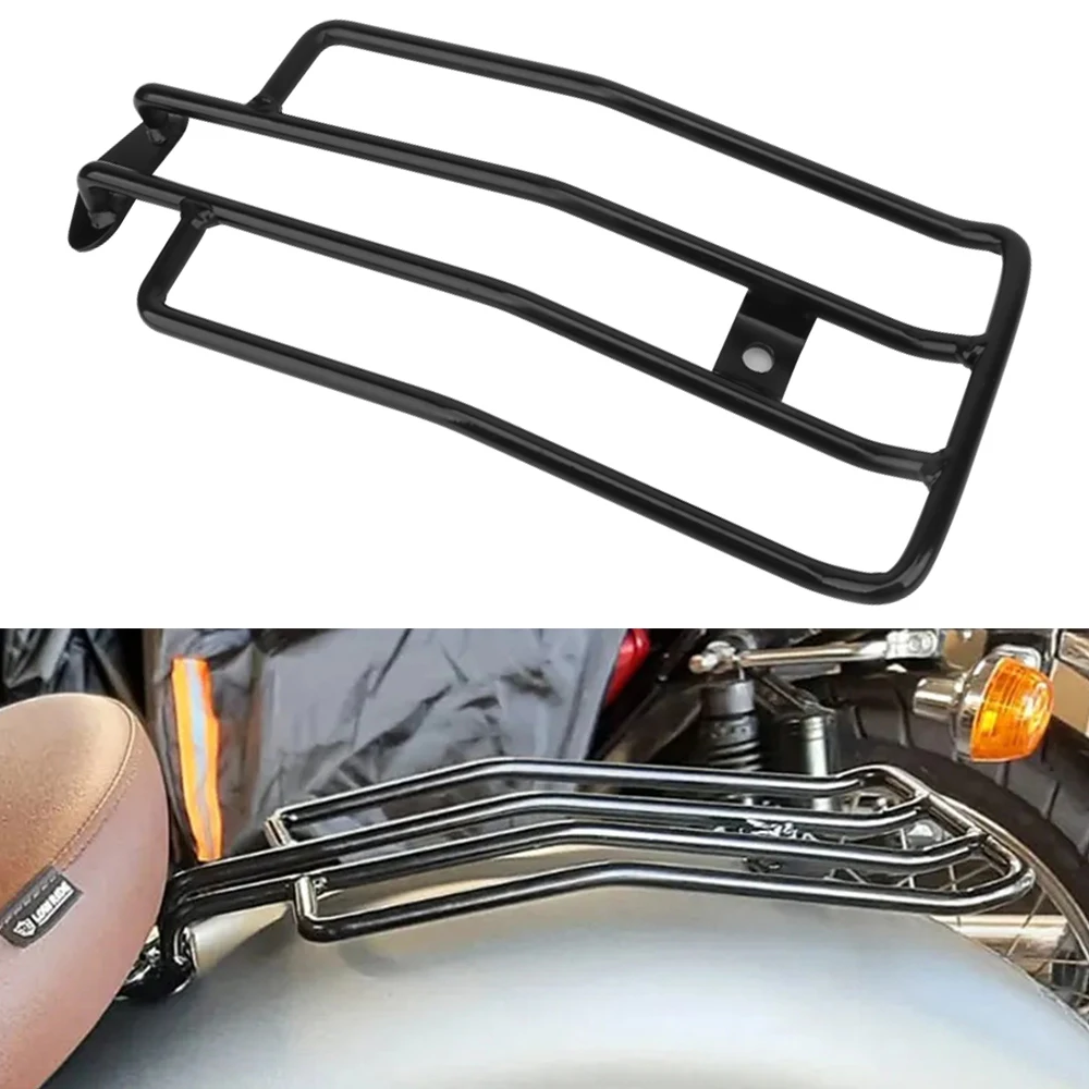 

Motorcycle Rear Solo Seat Luggage Rack Support Shelf Black For Harley Sportster Iron XL883 XL1200 X48 Custom Roadster 1985-2003