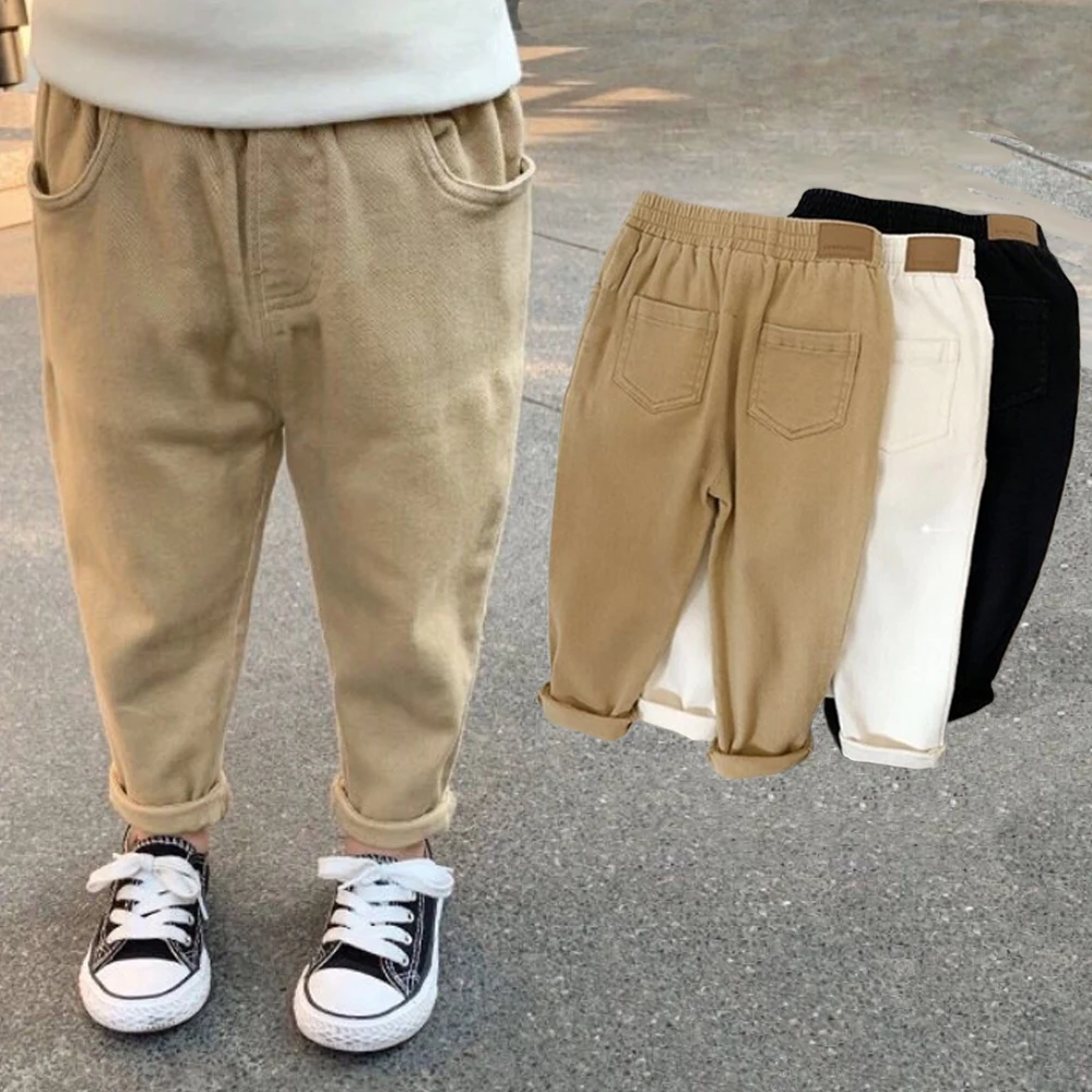 

Baby Boys Overalls Pant Kids Solid Color Pants Toddler Sports Trousers 2025 Spring Autumn Children‘s Clothing Casual