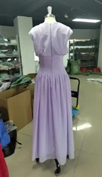 Oisslec Dress Elegant Vintage Sweet Lilac Beads Chiffon Summer A-Line Customize Formal Occasion Prom Dress Evening Party Gowns