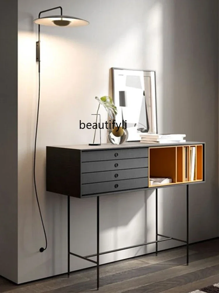 

Italian Minimalist Entrance Cabinet Art Sideboard Cabinet Creative Living Room Storage Villa Model House Entrance Cabinet