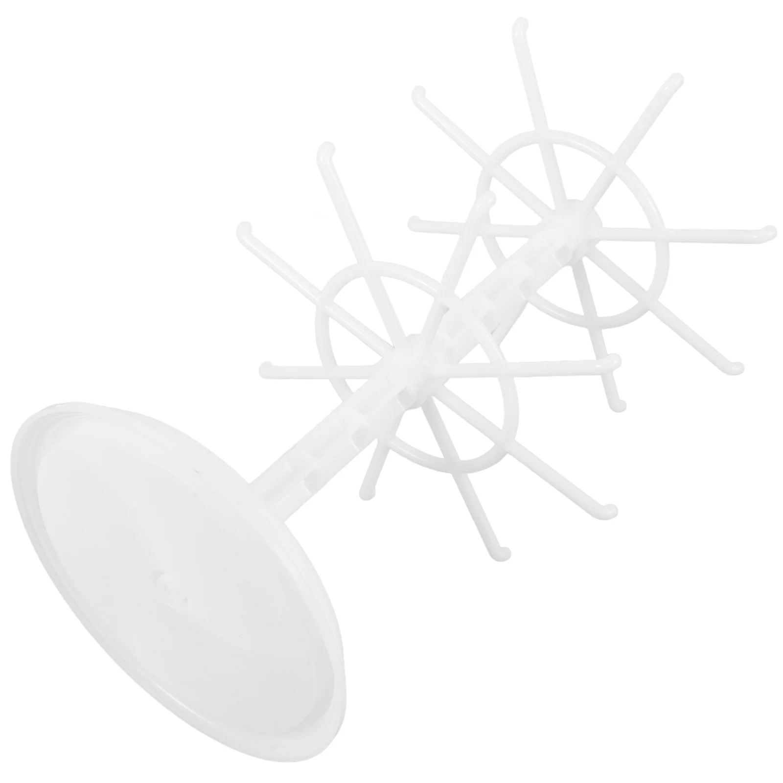 

2-уровневая вращающаяся подставка для ювелирных изделий, белый многослойный органайзер для ожерелья, браслетов, серег, колец, элегантная башня для ювелирных изделий