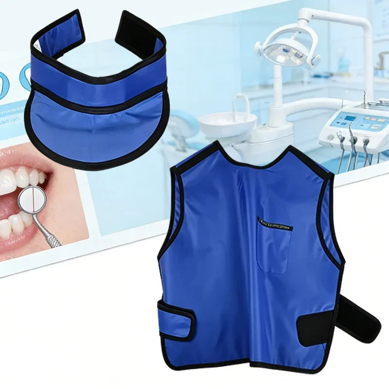 0.35mm Lead Dental Apron X-Ray Radiation Protective Vest Adjustable Straps & Collar High Shielding