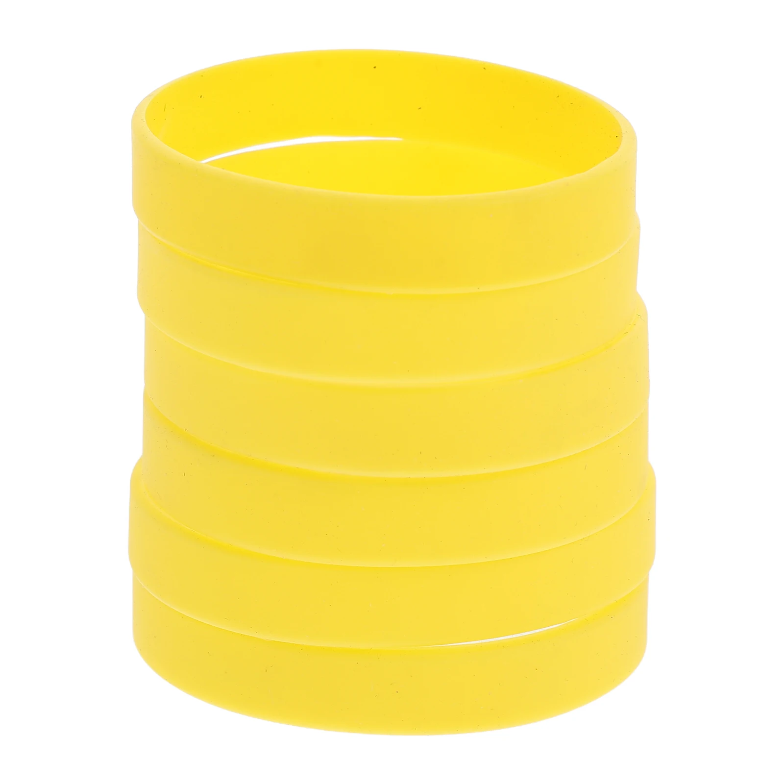 6 pezzi Cinghie per chiavi elettriche Durevole Elastico Antiloosening Impugnatura in gomma Carrello da golf Anello di fissaggio giallo