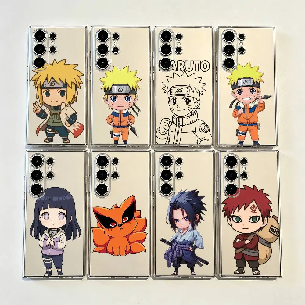 Chibi Minato Namikaze Simple Transparent Printed Phone Case for Samsung Galaxy  S26/S25/24/23/22/30/21/10/9,Ultra,Plus