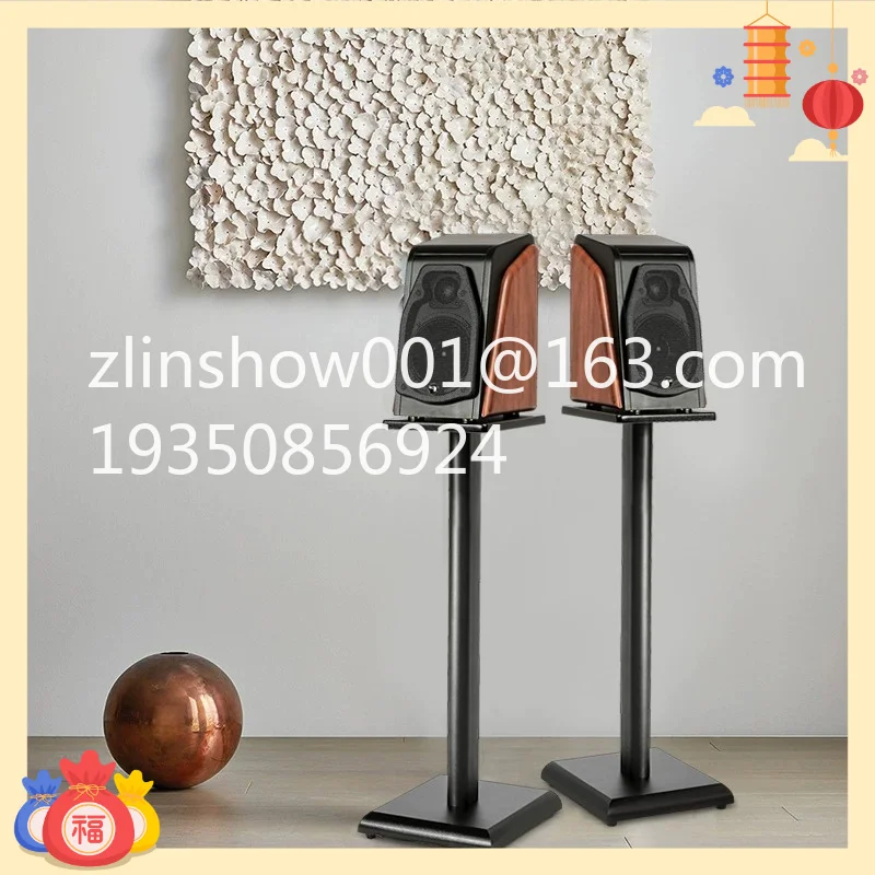 Professional metal and wood custom bookshelf speaker bracket, surround sound shelf, rack tripod floor rack
