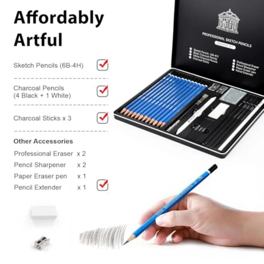 Sketch Pencils for and Adults Drawing, -Piece Profession Sketching Pencils, Drawing Pencil for Artists Beginner Sketching, Art