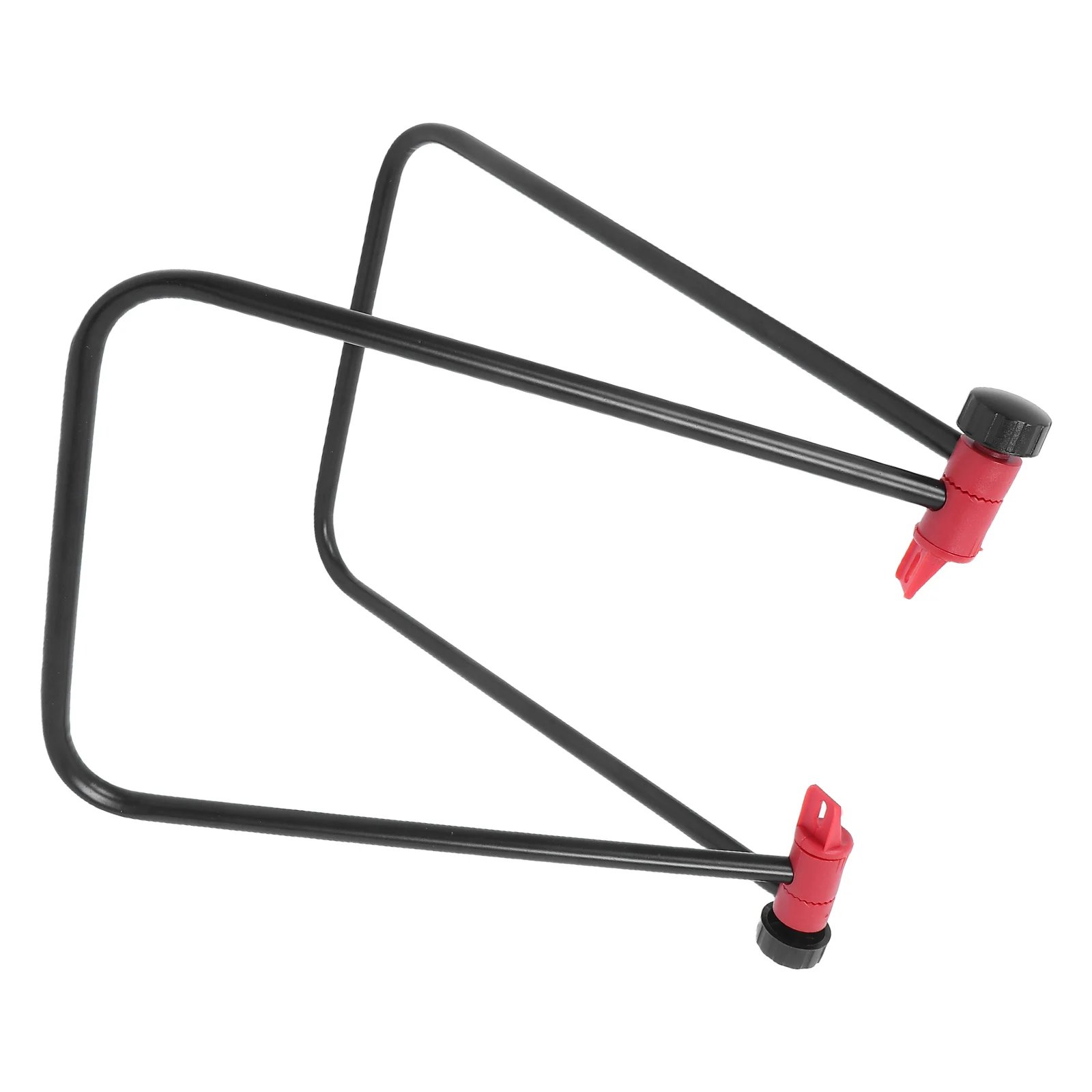 رف حامل الدراجة مصنوع من مادة حديدية متينة وقاعدة مطاطية غير قابلة للانزلاق سهلة التخزين وحمل خطاف بلاستيكي قابل للتعديل للدراجات الجبلية #4