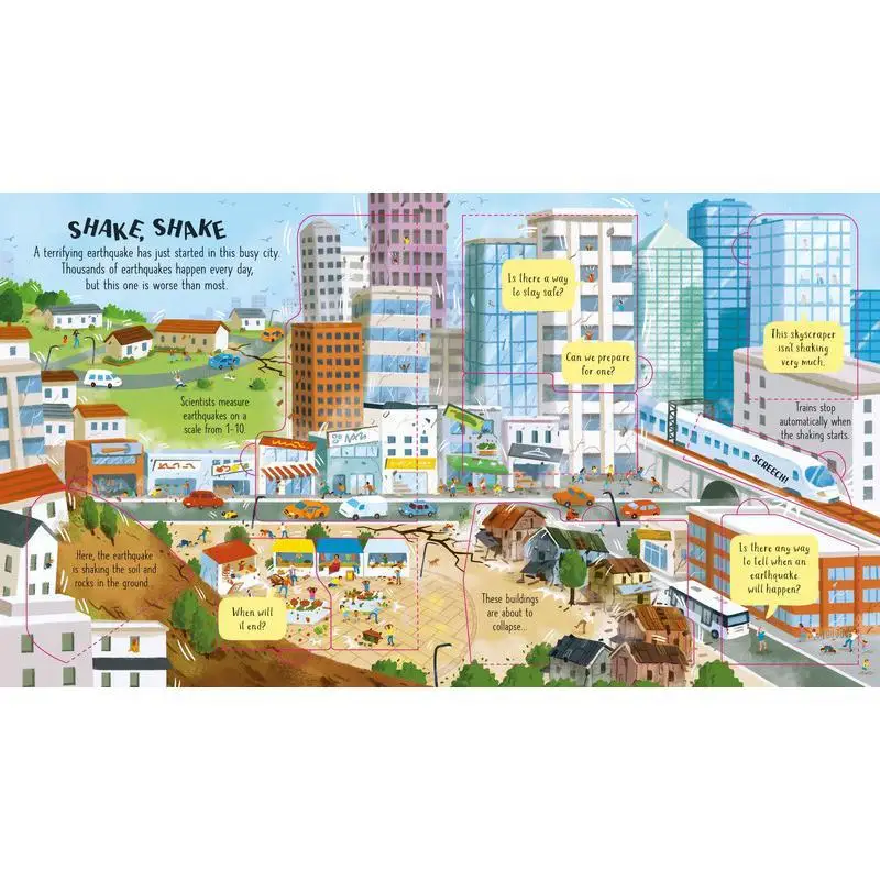 Usborne LifttheFlap Look Inside Volcanoes And Earthquakes Emily Bone Laura Cowan Usborne Publishing 9781474986311 Book