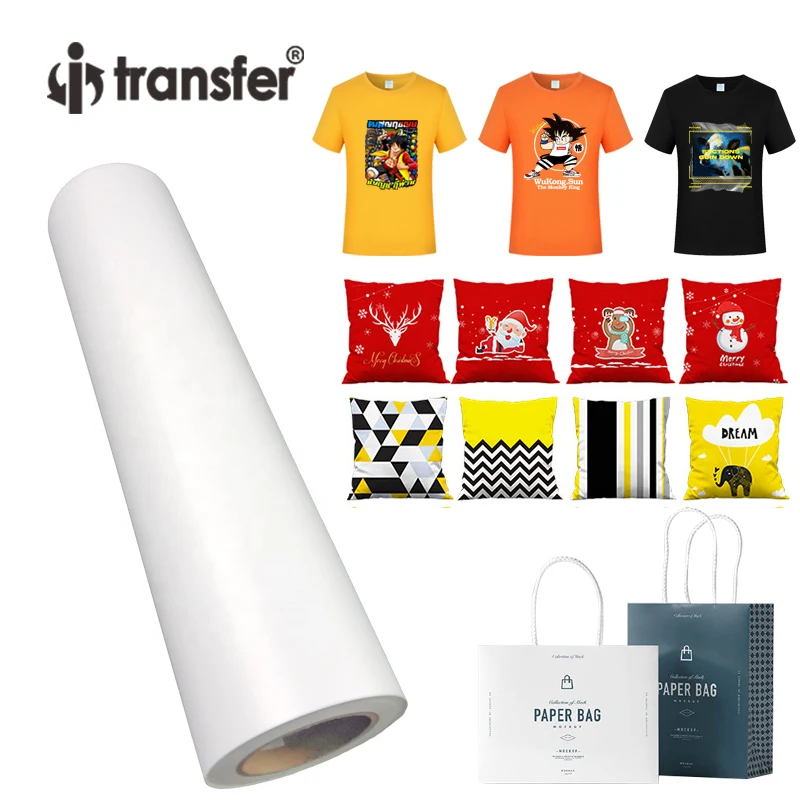 À base de água DTF Transfer Film, sem retorno de óleo, custo barato qualidade, rolo a rolo, impressão fosco, único lado, 60cm