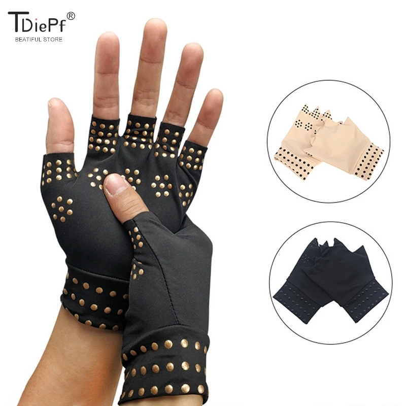 Magnetic Anti Arthritis Health Compression Therapy Gloves Rheumatoid Hand Pain Relief Hand Wrist Brace Corrector Hand Massager