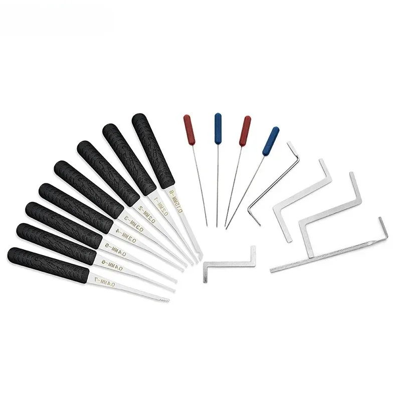10/12PCS Lock Pick Set Locksmith Extractor Tools Broken Key Auto Extractor Remove Hooks Stainless Steel DIY Hand Tools Hardware