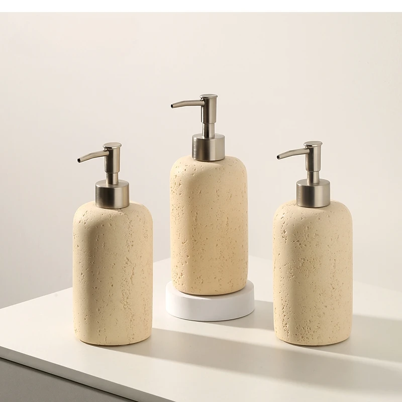 

230ml Silent wind Tunnel stone high-grade light luxury lotion bottle home hotel bathroom shower gel soap shampoo