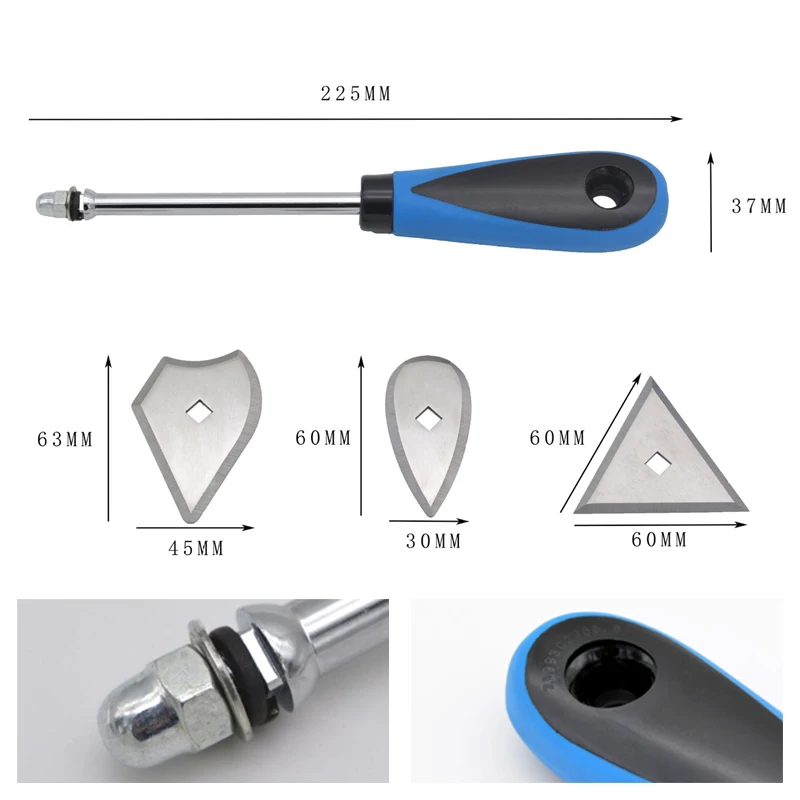 2set Paint Stripper Scraper Tool Stainless Steel Paint Shave Hook Scraper with 3 Replaceable Blade For Removing Varnish Adhesive