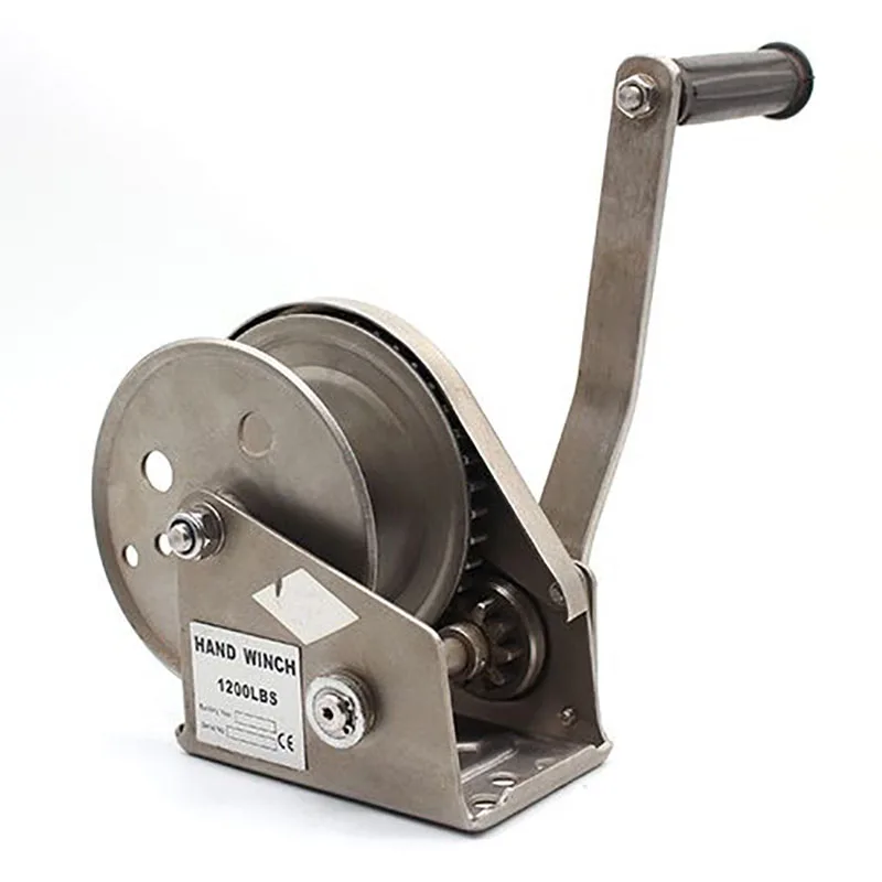 304 Stainless Steel Hand Winch 1200 Lbs Two-Way Self-Locking Manual Winch Sewage Small Anti-Rust Lifting Tool