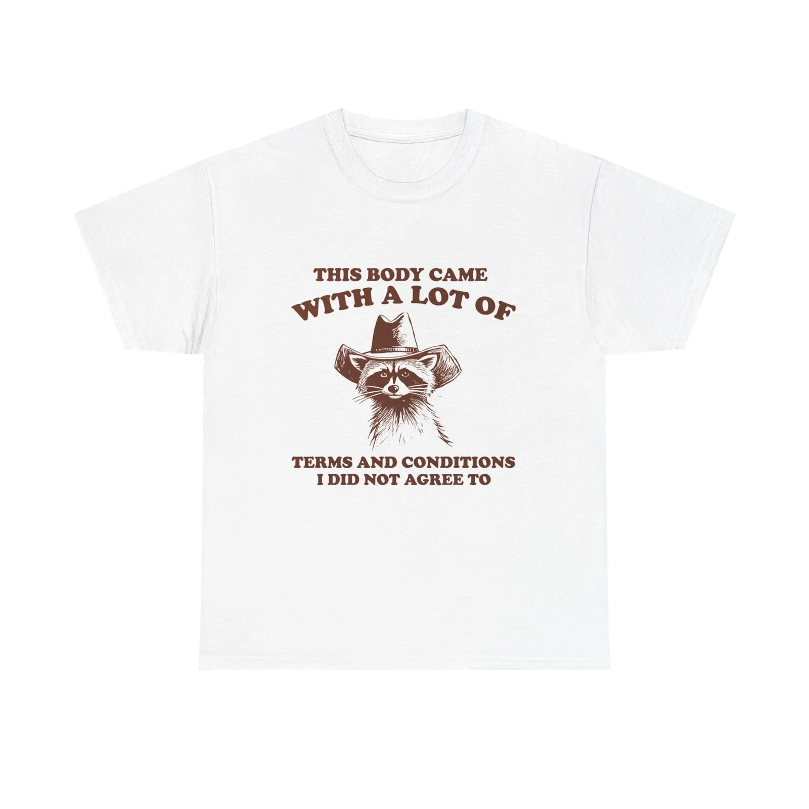 This Body Came With Terms And Conditions Funny Graphic T Shirt Unisex Cotton Tee