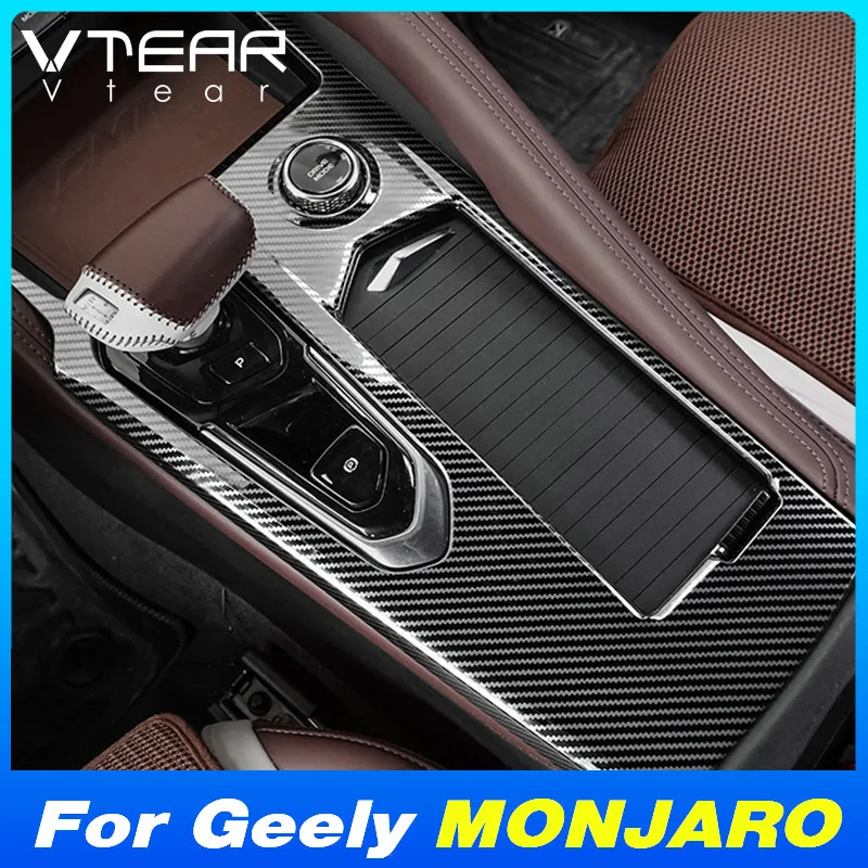 Vtear Car Center Console Cover Gear Frame Trim Interior Decoration Accessories Products For Geely Monjaro Kx11 Manjaro 2022 2024