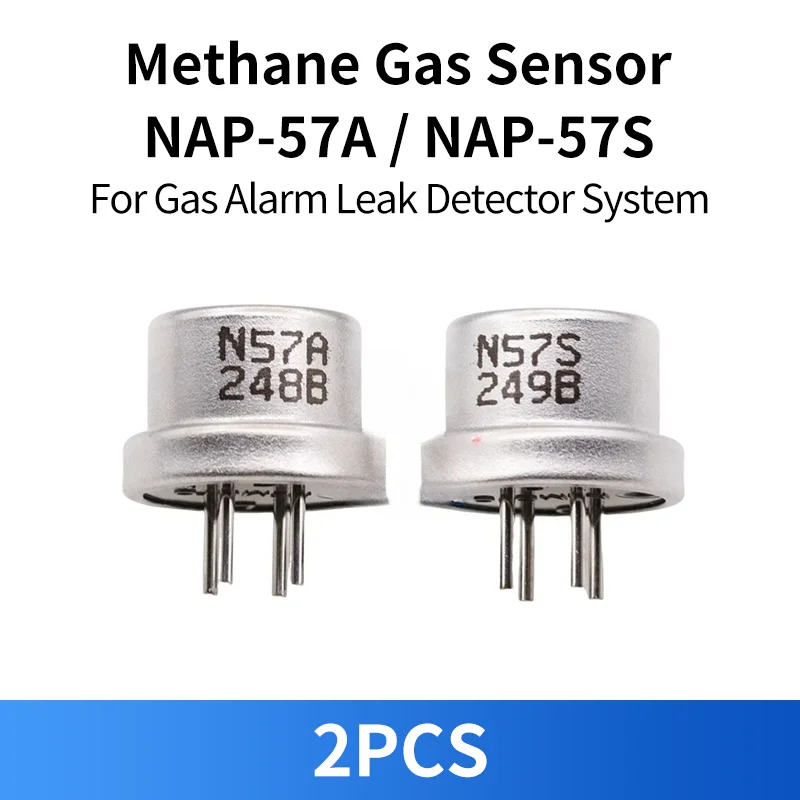 2PCS NAP-57A NAP-57S Methane Gas Sensor Catalytic Combustion Type High Sensitivity for Gas Leak Detector Alarm System