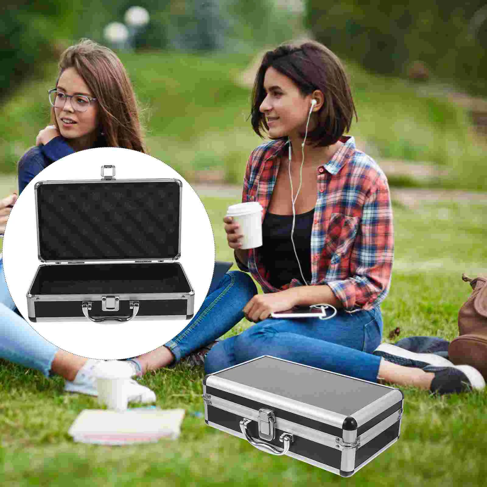 Aluminum Carrying Case Aluminum Tool Box Foam Multifunctional Metal Tool Box Aluminum Alloy Tool Case Universal